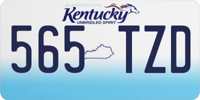 KY license plate 565TZD