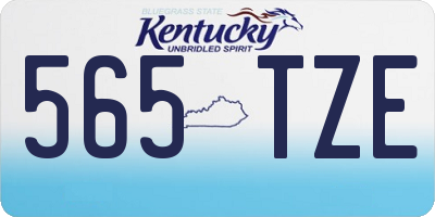 KY license plate 565TZE