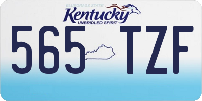 KY license plate 565TZF