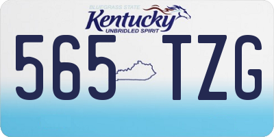 KY license plate 565TZG