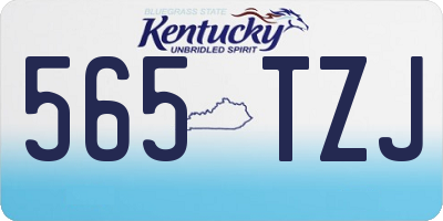 KY license plate 565TZJ