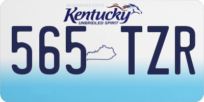KY license plate 565TZR