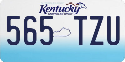 KY license plate 565TZU