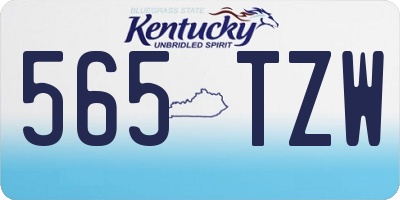 KY license plate 565TZW