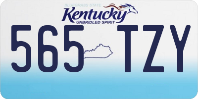 KY license plate 565TZY
