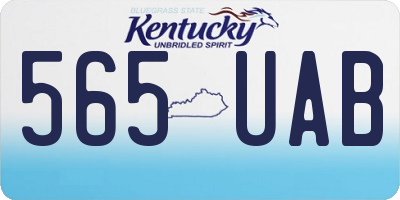 KY license plate 565UAB