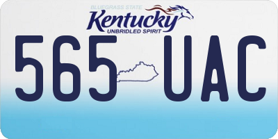 KY license plate 565UAC