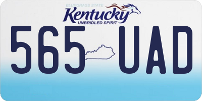 KY license plate 565UAD