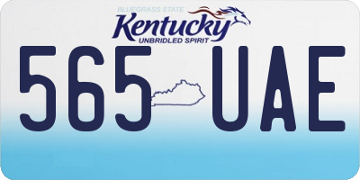 KY license plate 565UAE