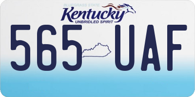KY license plate 565UAF