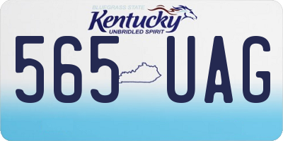 KY license plate 565UAG