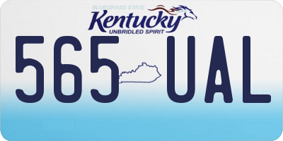 KY license plate 565UAL