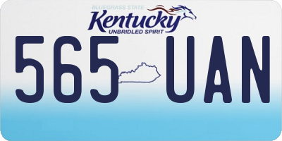 KY license plate 565UAN
