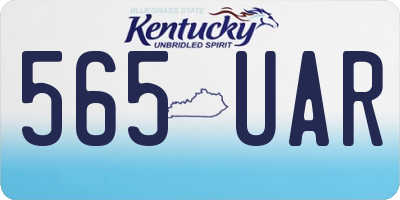 KY license plate 565UAR