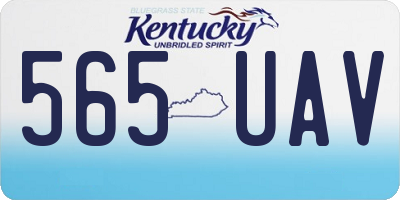 KY license plate 565UAV