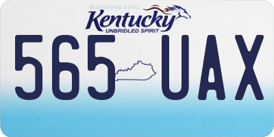 KY license plate 565UAX