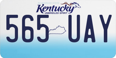 KY license plate 565UAY