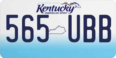 KY license plate 565UBB