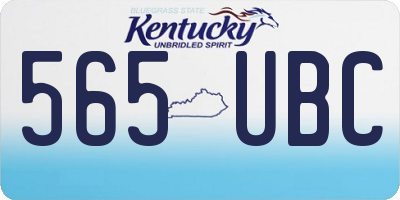 KY license plate 565UBC