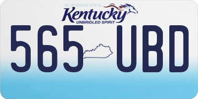 KY license plate 565UBD