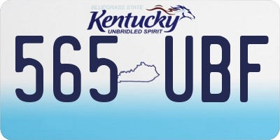 KY license plate 565UBF