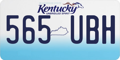 KY license plate 565UBH