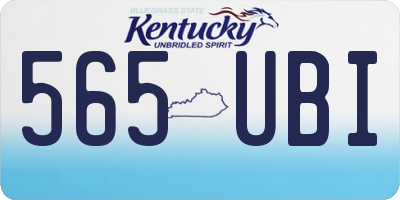 KY license plate 565UBI