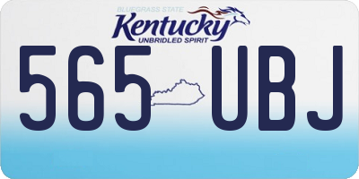 KY license plate 565UBJ