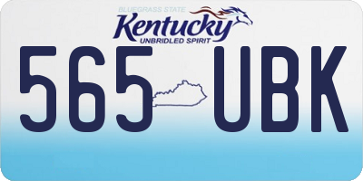 KY license plate 565UBK