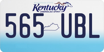 KY license plate 565UBL