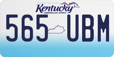 KY license plate 565UBM
