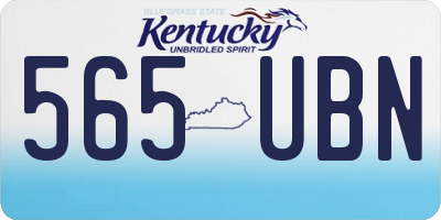 KY license plate 565UBN