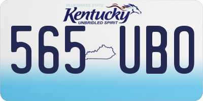 KY license plate 565UBO