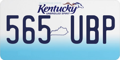 KY license plate 565UBP