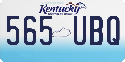 KY license plate 565UBQ