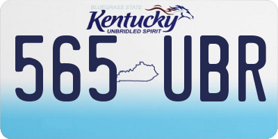 KY license plate 565UBR