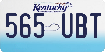 KY license plate 565UBT