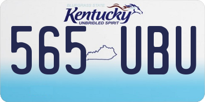 KY license plate 565UBU