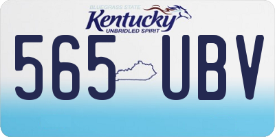 KY license plate 565UBV