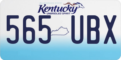 KY license plate 565UBX