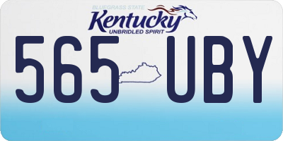 KY license plate 565UBY