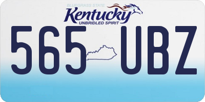 KY license plate 565UBZ