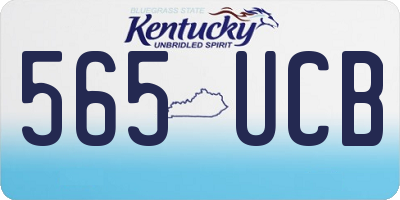 KY license plate 565UCB