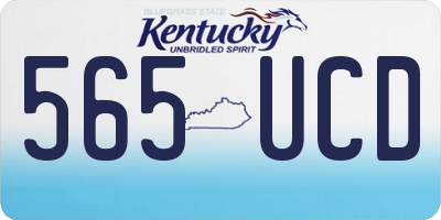 KY license plate 565UCD