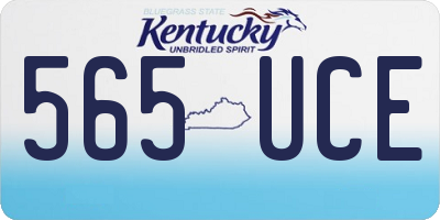 KY license plate 565UCE