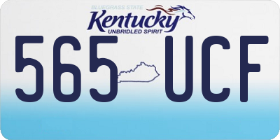 KY license plate 565UCF