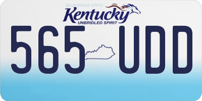 KY license plate 565UDD