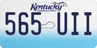 KY license plate 565UII