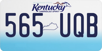 KY license plate 565UQB