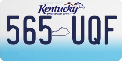 KY license plate 565UQF
